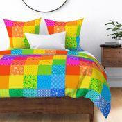 Rainbow Squares Quilt