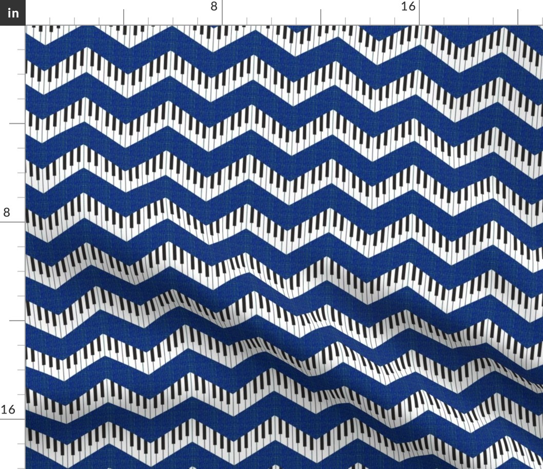 piano chevron royal blue