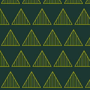 yellow stripe triangle on green