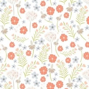 Desert Flowers || Wild Flowers on White by Sarah Price