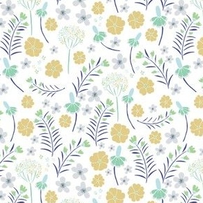 Desert Flowers || Wild Flowers on White by Sarah Price