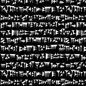 Babylonian Cuneiform on Black // Small