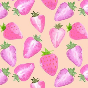 Strawberries_Watercolour_pink_hue_on_blush