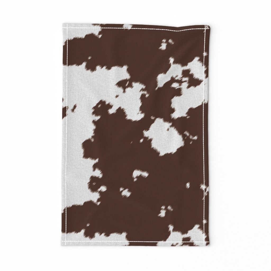 Realistic Brown Cow Hide Animal Print