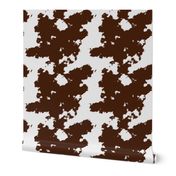 Realistic Brown Cow Hide Animal Print