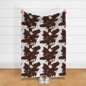 Realistic Brown Cow Hide Animal Print