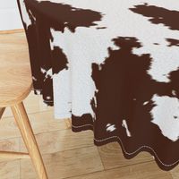 Realistic Brown Cow Hide Animal Print