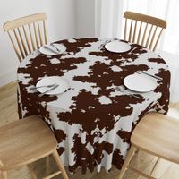 Realistic Brown Cow Hide Animal Print