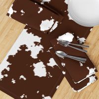 Realistic Brown Cow Hide Animal Print