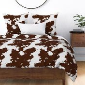 Realistic Brown Cow Hide Animal Print