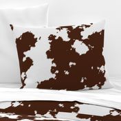 Realistic Brown Cow Hide Animal Print