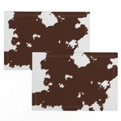 Realistic Brown Cow Hide Animal Print