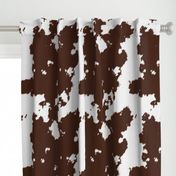 Realistic Brown Cow Hide Animal Print