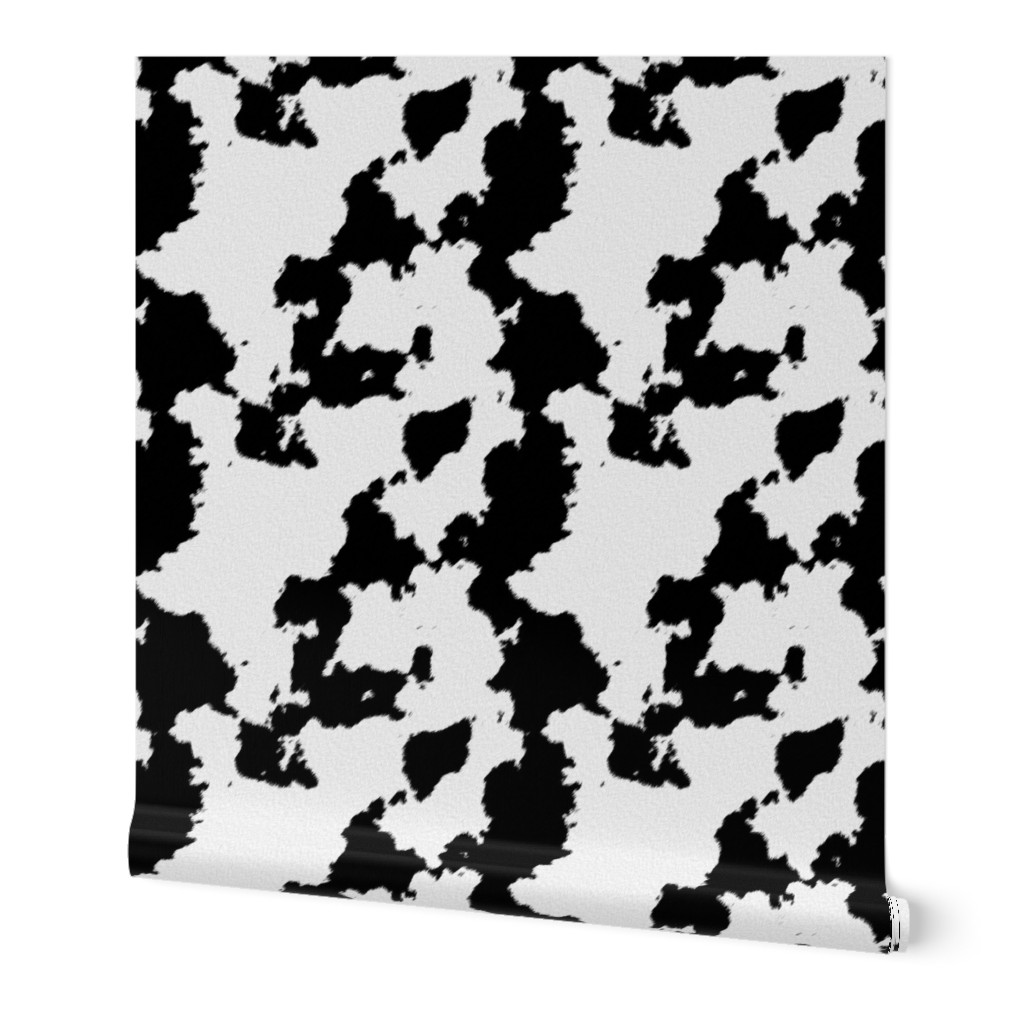 Realistic White Dairy Cow Hide Animal Print