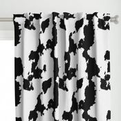 Realistic White Dairy Cow Hide Animal Print