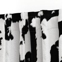 Realistic White Dairy Cow Hide Animal Print