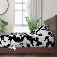 Realistic White Dairy Cow Hide Animal Print