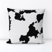 Realistic White Dairy Cow Hide Animal Print