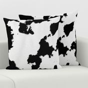 Realistic White Dairy Cow Hide Animal Print