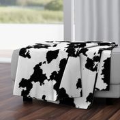 Realistic White Dairy Cow Hide Animal Print