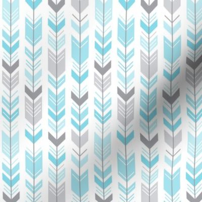 herringbone arrows sky blue