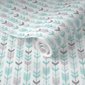 herringbone arrows light teal