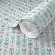 herringbone arrows light teal