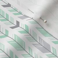 herringbone arrows mint green