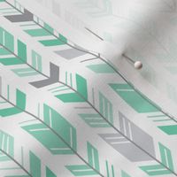 herringbone arrows sea foam green