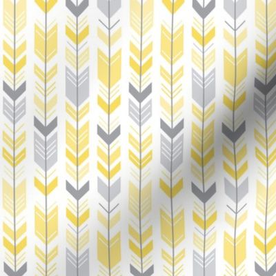 herringbone arrows butter yellow