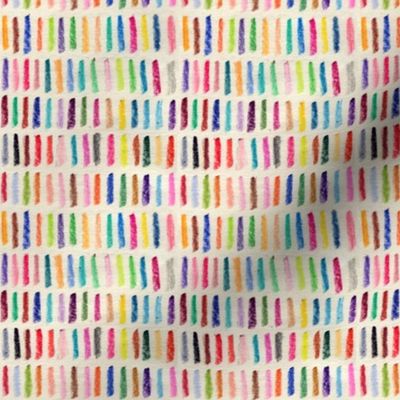 Crayon Sampler || multicolor hand-drawn stripes