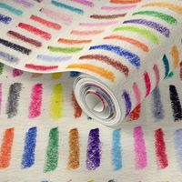 Crayon Sampler || multicolor hand-drawn stripes