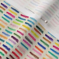 Crayon Sampler || multicolor hand-drawn stripes