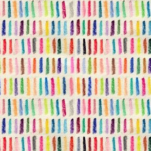 Crayon Sampler || multicolor hand-drawn stripes