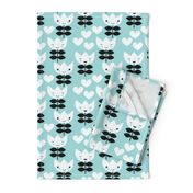 Sweet pastel spring tulip flowers blossom kawaii love baby blue print LARGE