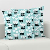 Sweet pastel spring tulip flowers blossom kawaii love baby blue print LARGE