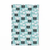 Sweet pastel spring tulip flowers blossom kawaii love baby blue print LARGE