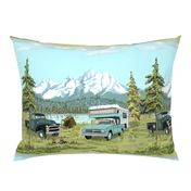Large Print Camping in Mountains by Salzanos
