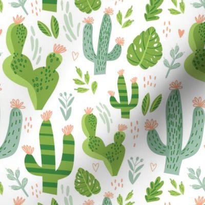 Cacti Mix 2 - White