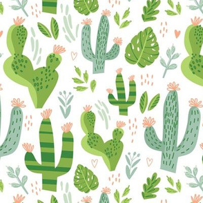 Cacti Mix 2 - White