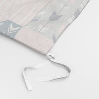 Patchwork Deer and Arrow - Littleone Wholecloth in pink, navy, grey