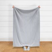 Thin Stripes Navy on White Vertical