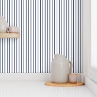 Thin Stripes Navy on White Vertical