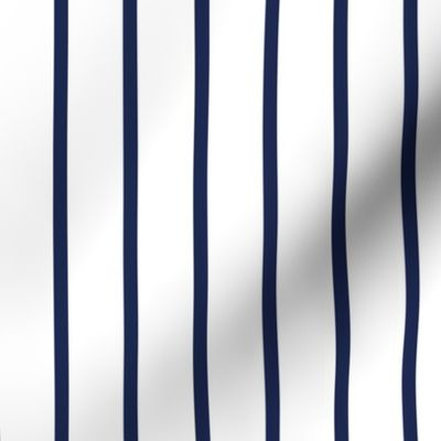 Thin Stripes Navy on White Vertical