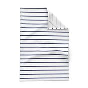 Thin Stripes Navy on White Horizontal