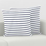 Thin Stripes Navy on White Horizontal