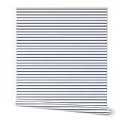 Thin Stripes Navy on White Horizontal