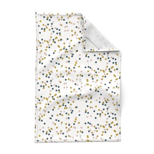 Confetti dots - dusty blue, blush and mustard