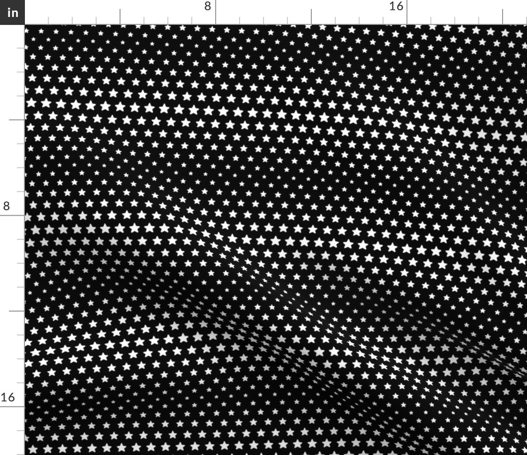 halftone stars black reversed