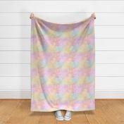 Pastel Rainbow Watercolor Dahlia Pattern